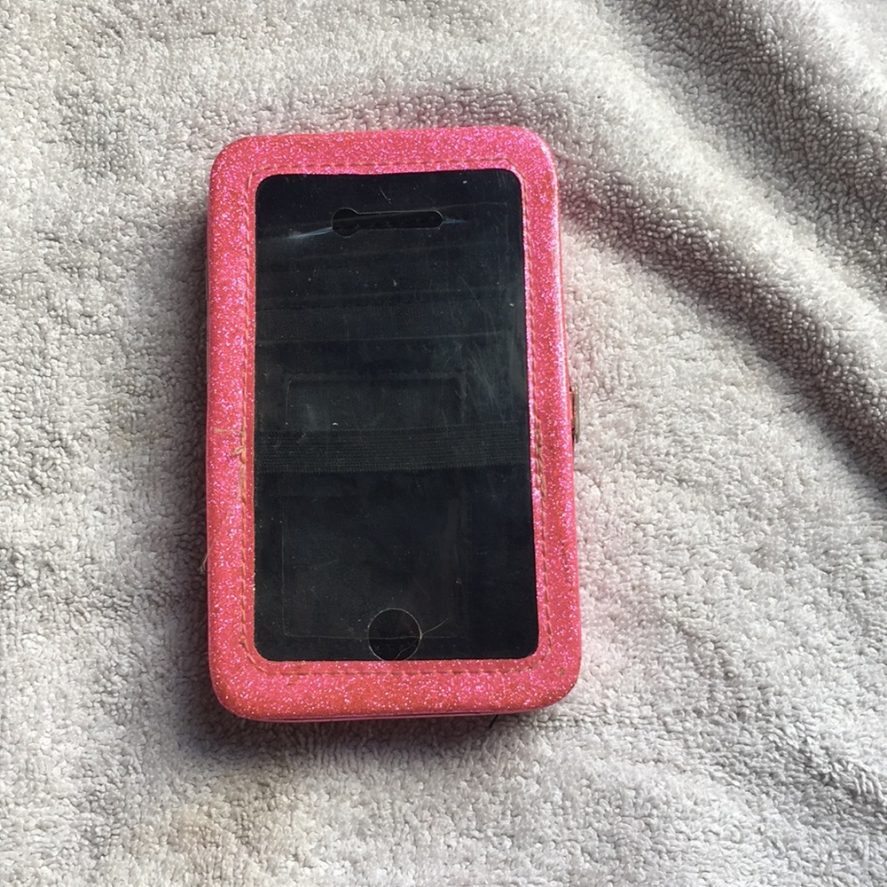 Pink sparkly iphone 4/4s wallet case
